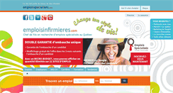 Desktop Screenshot of emploisinfirmieres.com