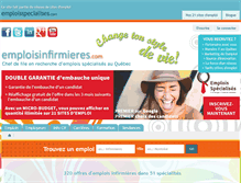 Tablet Screenshot of emploisinfirmieres.com